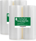 O2frepak 4Pack 8x50 Rolls (Total 200Feet) Vacuum Sealer Bags Rolls with BPA Free,Heavy Duty Vacuum Sealer Storage Bags Rolls,Cut to Size Roll,Great for Sous Vide