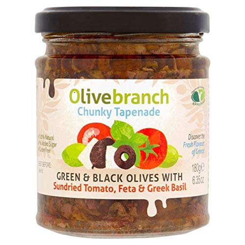 Olive Branch Olive Tapenade with Sundried Tomato, Feta & Greek Basil 180g
