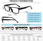 3 Pack Progressive Multifocus Reading Glasses for Women Men Blue Light Blocking Spring Hinges Computer Readers (Mix Color -1, 1.00, multiplier_x)