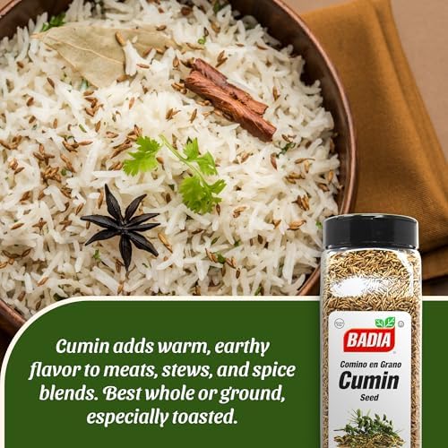Badia Cumin Seeds, 16 oz - Whole Comino Seeds, Aromatic Flavor for Cooking, Spice Blends & Seasonings