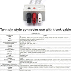 skmeditec 3FT 3 Leads Cable AHA Snap Wire Compatible with AAMI/MindrayDatascope and Most Monitors, TPU Cord with Twin Pin Style Connector