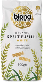 Biona Organic Spelt Fusilli White 500g - Pack of 2