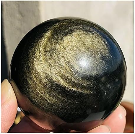 Health & Household Obsidian Sphere Obsidian Quartz Ball Rare Natural Gold Sheen Eyes Obsidian Polished Crystal Sphere Ball Decoration Specimen
