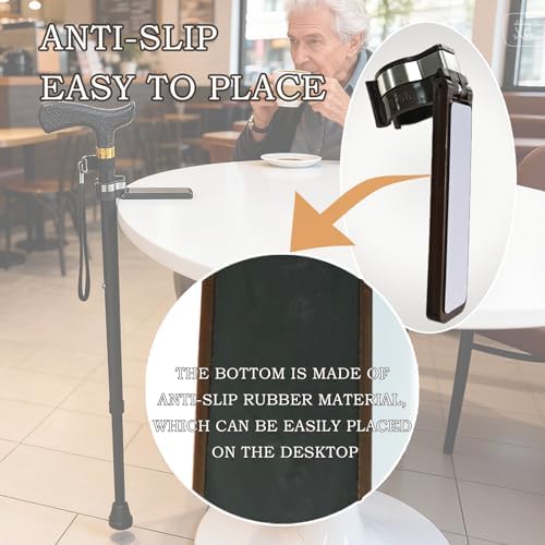 SFFTCYY&ZGTJ Walking Cane Holder for Table,Crutches Accessories,Walking Cane Accessories,Cane Handle Cushion,Cane Stand Holder,Stick Holder,for Mobility Scooter,Stander Walker Accessories