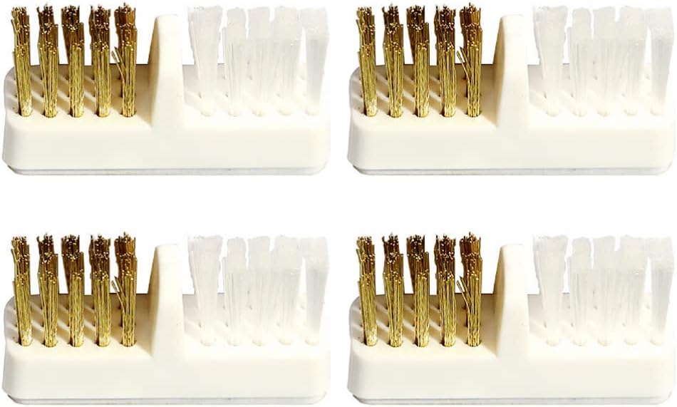 minkissy Cleaning Brushes for Drill 4pcs Drill Brush Copper Wire Bristles Nail Cleaner Tool for Nail Salon Home Use