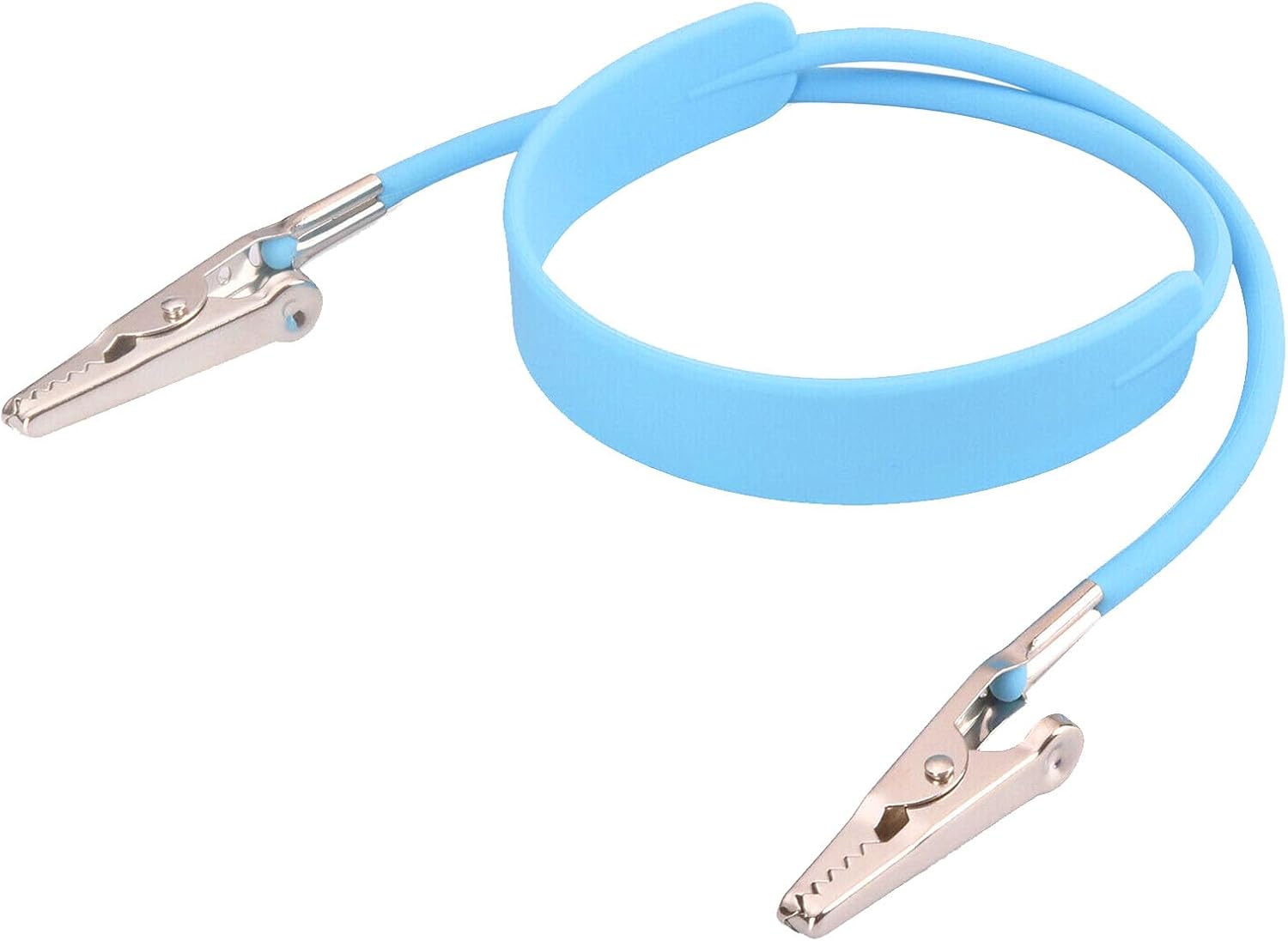 LA MIERE 1Pcs Autoclavable Dental Flexible Medical Grade Silicone Bib/Bibs Holders Clips, Napkin Clips, with Stainless Steel Alligator/Extra Wide Neck Band