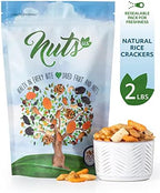 NUTS U.S. - Oriental Rice Crackers | No Artificial Colors | Crunchy | Natural | Packed in a Resealable Bag (2 LBS)