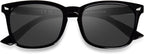 OPTOFENDY Reader Sunglasses for Women Men, Full Lens Outdoor Reading Sunglasses with Spring Hinge, UV400 Protection
