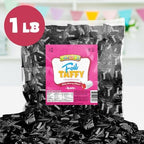 Black Foils Chewy Filled Sweet and Sour Candy, 1-Pound Bag of Black Color Themed Kosher Candies Individually Wrapped Cherry Fruit-Flavored Taffies (NET WT 454g, About 112 Pieces)