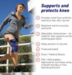 Neo-G Knee Support, Open Patella – Knee Support for Knee Pain Arthritis, Joint Pain Relief, Meniscus tear, runners knee, patella injuries – Knee support for women and men - Adjustable Compression