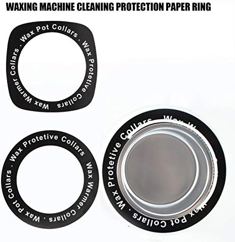 Wax Warmer Collars for Wax Pot, Universal Waxing Protection Rings Wax Pot Liner for Wax Heater Pot Warmer Waxing Machine Esthetician Professional Supplies (50PCS Round + 50PCS Quadrate)