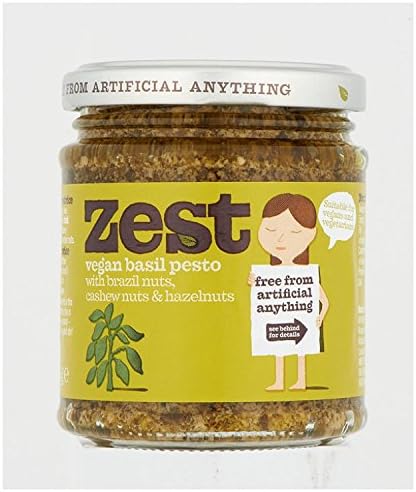 Zest Basil Vegan Pesto 165 g (Pack of 6)