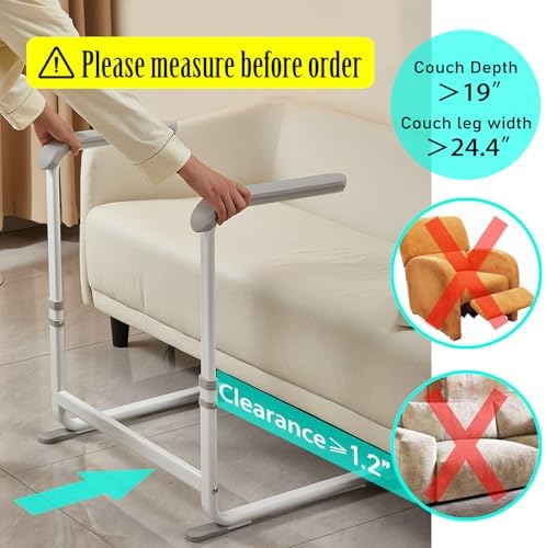 Stand Assist for Elderly, Adjustable Couch Stand, Chair Lift Assist Device, Mobile Stand and Go Chair Assist for Seniors, Patients and Disabilities