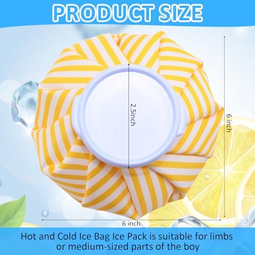 TrelaCo 8 Pcs Ice Pack for Injuries Reusable with Screw Refillable Reusable Hot and Cold Bag for Sport Injuries Head Shoulder Back Neck Knee Pain Relief, 8 Colors, 6 Inch