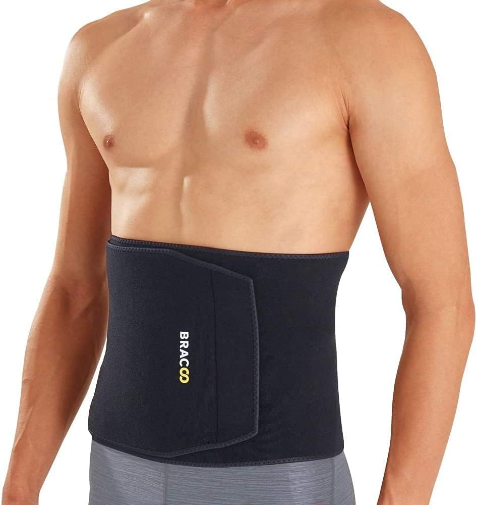 Bracoo Waist Trimmer Sweat Band for Women & Men, Sauna Belt for Lower Belly Fat, Adjustable Stomach Wrap for Workout, SE22
