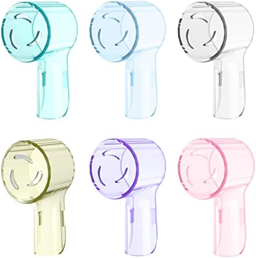 6 Pcs Toothbrush Head Covers Compatible with Oral-B iO Series Hygienic Dust Protection Caps for Electric Brush Heads