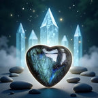 1PC Natural Blue Moonstone Heart Crystal,Heart Shape Polished Crystal Stone Palm Stone Healing Gemstone Reiki Balancing Aesthetic Room Decor Ornaments Valentine's Day,Indoor Fountain Accessories