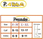 Presadee Kid’s Edition Shin Leg Calf 15-20 mmHg Med Compression Support Active Gym Running Sports Sleeve (Nude, S/M)