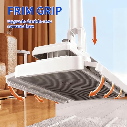 Snap Grip Mini Mop Stick with 39 inches Handle — Zero-Touch Gap Cleaner & Locking Head, Includes 1 Mini Mop & 5 Reusable Cloths for Multi-Surface Cleaning