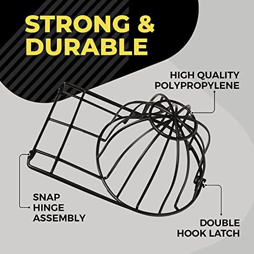 BallcapBuddy Original & Patented 3-Pack Baseball Hat Washer Cage for Washing Machine/Dishwasher, Kids & Adults Hat Cleaner/Washer/Shaper for Baseball Caps - Black