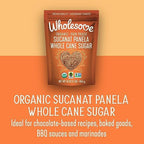 Wholesome Sweeteners 32-Ounce Organic Sucanat Panela Whole Cane Sugar, Fair Trade, Non-GMO Project Verified, Gluten Free & Vegan for Baking, Sprinkling and More, 1 Pack