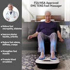 FIT KING Neuropathy Pain Relief for Feet Massager, EMS Foot Massager for Neuropathy with TENS Pads, Foot Circulation Stimulator for Plantar Fasciitis, Diabetes Feet Pain Relief