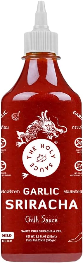 Sriracha Garlic chili Sauce - No MSG, No Artificial Flavors or Colors, Gluten Free (Garlic, 300g)