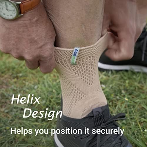 Actimove® Everyday Supports Ankle Support - Helps with Pain Relief and Swelling – For Chronic Ankle Pain and Overuse Ankle Injuries – Left/Right Wear – Beige, Small