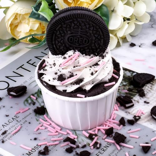 Pink Sprinkles, Edible Light Pink Jimmies Sprinkles for Baking Topping, Cupcakes, Cookies, Ice Cream & Cake Decorating, Wedding Party Valentines Supplies