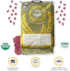 1000 SPRINGS MILL - Organic Red Beans 25lb Bulk Bag | Used for Soups, Salads, Chili or as a Sweet Paste for Desserts | Bulk Dry Red Beans | Vegan Friendly | 25lb
