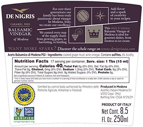 De Nigris Platinum Eagle Balsamic Vinegar of Modena - 250mL