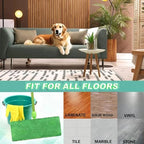12-Pack Reusable Coral Fleece Mop Pads Washable Wet Mopping Cloths and Dry Sweeping Cloths for Swiffer Sweeper – Washable Wet & Dry Microfiber Pads for Surface/Hardwood Floor Cleaning, Tile & More.