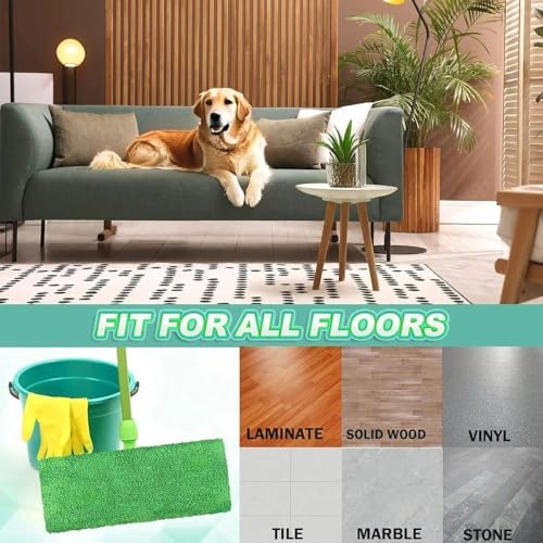 12-Pack Reusable Coral Fleece Mop Pads Washable Wet Mopping Cloths and Dry Sweeping Cloths for Swiffer Sweeper – Washable Wet & Dry Microfiber Pads for Surface/Hardwood Floor Cleaning, Tile & More.