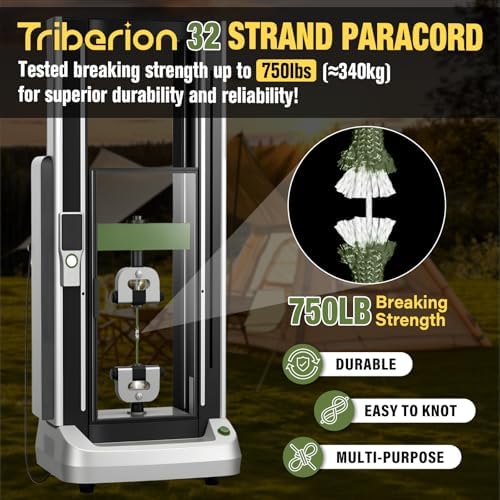 Paracord Rope 750 lb - 1000ft / 500ft / 200ft / 100ft 5/32" Parachute Cord 4MM 12-Strand para Cord - Heavy Duty Spool String for Survival,Camping Gear, Survival Bracelet, Clothesline