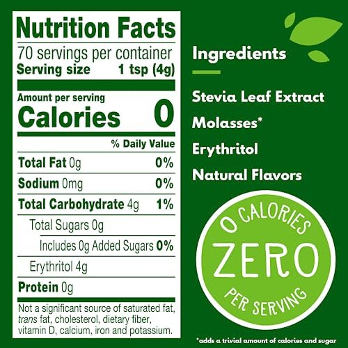 Truvia Calorie-Free Brown Spoonable Sweetener from the Stevia Leaf (9.8 oz Jar)