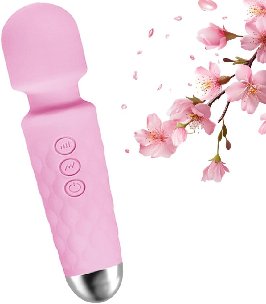 GWWJGSN Portable Wireless Massager - 8 Speeds, 20 Modes, 3-Second Press to Power On, for Neck, Back, Arms, Legs Muscle Relaxation (Rose Pink)