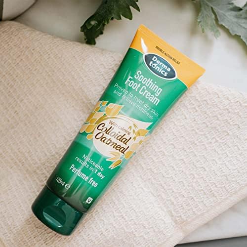 Dermatonics Soothing Foot Cream - Rapid Relief for Dermatitis, Dry Skin Conditions with Calming Colloidal Oatmeal, Suitable for Diabetics and Vegan-Friendly, 4.23 fl oz