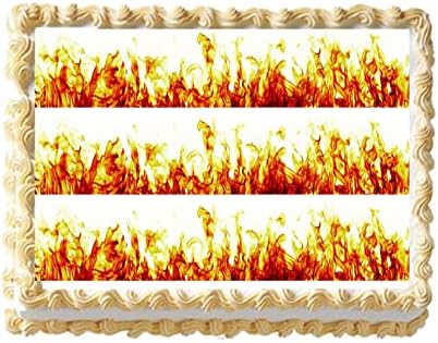 Fire and Flames Strips Edible Cake Topper