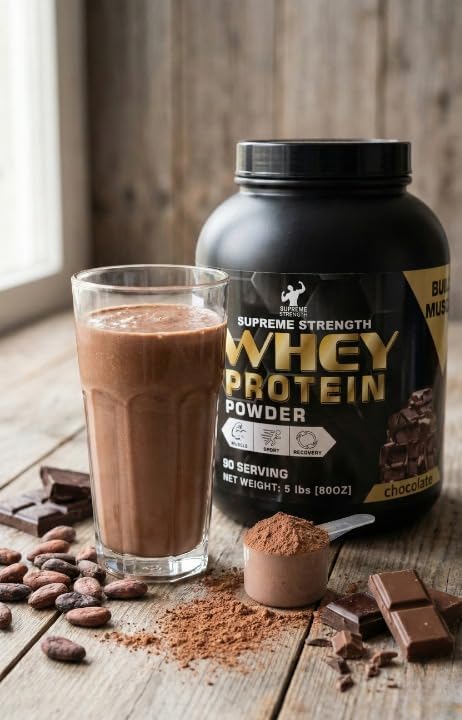 Whey Protein Powder 5 lbs – Premium Whey Isolate & Concentrate – 25g Protein for Muscle Gain & Recovery – Rich Chocolate Flavor – Proteína/Extreme for Fitness & Workout