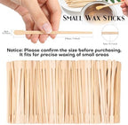 200Pcs Eyebrow Wax Sticks - Small Wooden Waxing Sticks Wooden Wax Applicator for Nose Eyebrows Lips Hair Removal Waxing Essentials Mini Craft WoodSticks Esthetician Supplies for Home Salon Use