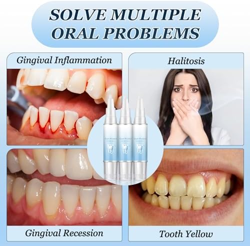 Neslemy Gum Shield Therapy Gel, Instant Treatment Essence, Dentizen Gum Therapy Gel, Teeth Whitening Essence Pen (3PCS)