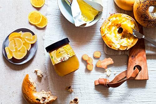 Tuscanini Italian Lemon Ginger Preserves, 11.64 oz Jar | 35% Real Fruit | Premium Spreadable Fruit Jam |No High Fructose Corn Syrup | No Preservatives | Non GMO |Gluten Free | Certified Kosher