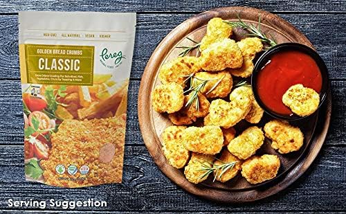 Pereg Bread Crumbs Classic (12 Oz) – Crispy Breadcrumbs for Coating & Stuffing - Coat Burger, Schnitzel, Vegetables, Meatballs - Kosher Certified - Resealable Packaging