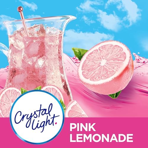 Crystal Light Pink Lemonade Drink Mix, 12-Quart 2.9-Ounce Canister (Pack Of 3)