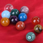 Feng Shui 20mm Natural Crystal Ball Healing Sphere Healing Stone Craft for DIY Home Decoration W3822 (Orange)