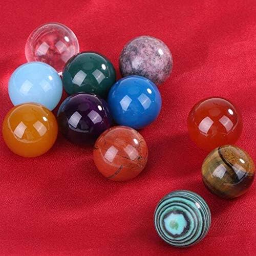 Feng Shui 20mm Natural Crystal Ball Healing Sphere Healing Stone Craft for DIY Home Decoration W3822 (Orange)