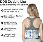 DDS Lumbar Decompression Belt Double Lite Pneumatic Air Back Brace Lower Waist Back Lifting Working Out Walking Gym Sciatica Herniated Disc Pinched Nerves Stenosis Traction L (33"-35")