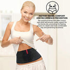 ORTONYX Umbilical Hernia Belt for Men and Women / 6.25" Abdominal Binder With Hernia Support Pad/Post-Surgical Belly Band - Black OX5241-L/XL