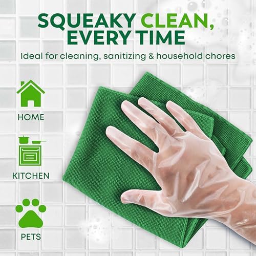 Keppi 600 Pack Disposable Food Prep Gloves – Clear Polyethylene, Latex- BPA & Powder-Free – Bulk Kitchen Gloves for Cooking, Catering, BBQ, Baking, Restaurant Food Handling