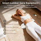 Zenopax Electric Lumbar Traction Device, Multifunctional Back Traction Device with Dynamic Traction, Left-Right Swing, 8-Level Electrotherapy, Vibration Massage, 3-Level Hot Compress